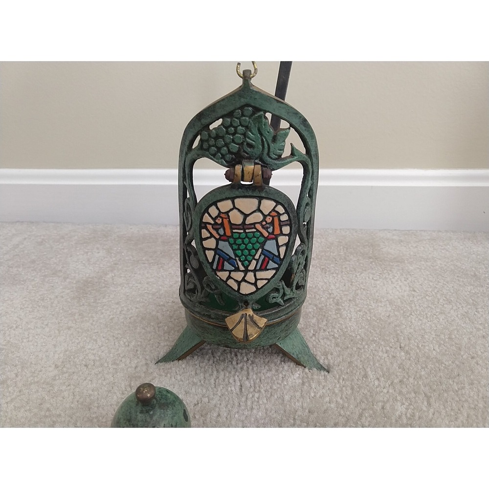 Jewish Israel Wine Bottle Holder Metal Tile Hand Painted Made in Israel